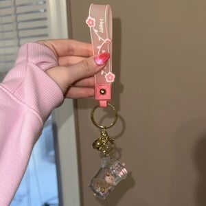 PINK PIGGY (DRINK) KEYCHAIN WRISTLET